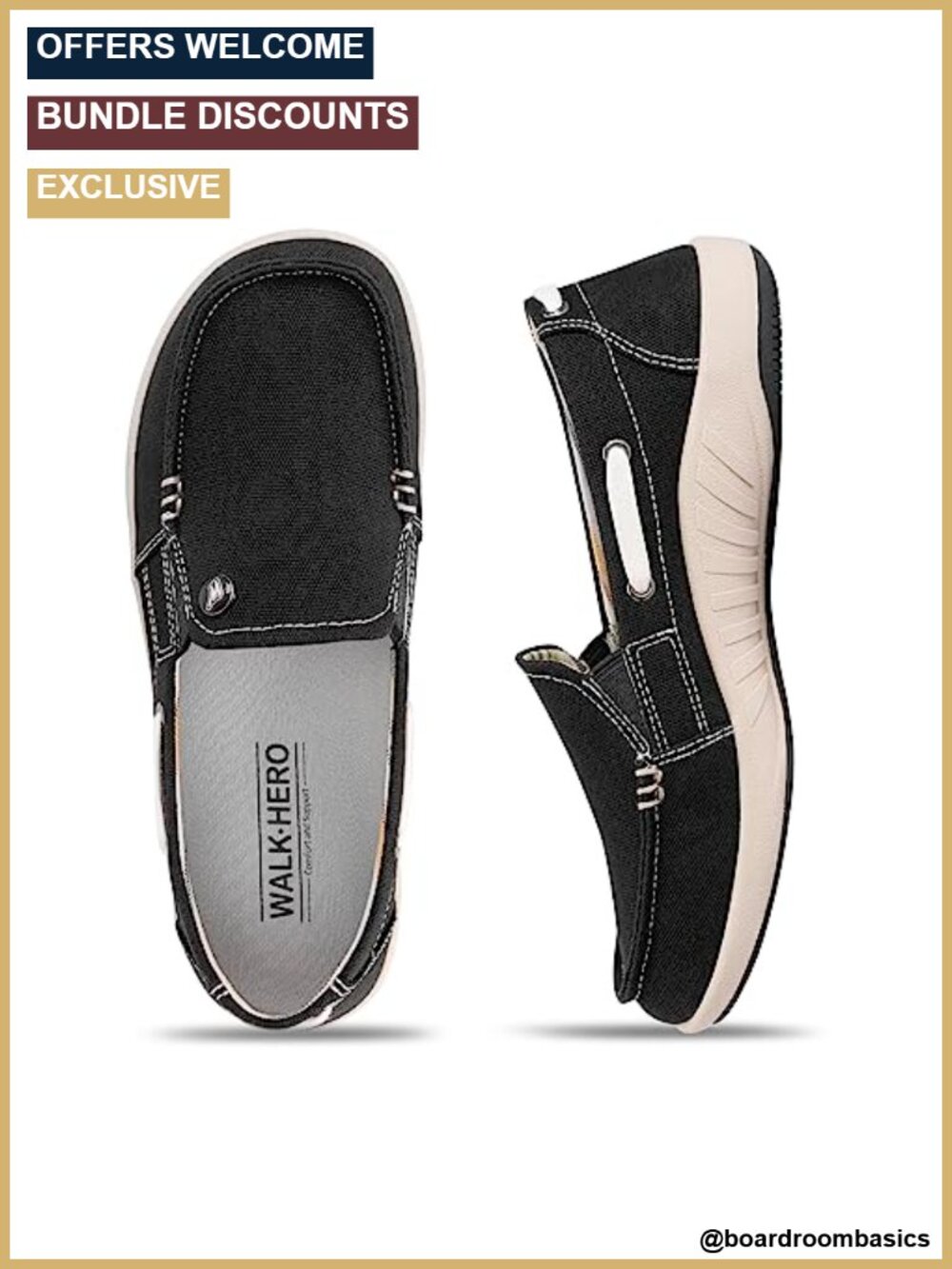 Women's Slip On Shoes Casual Boat Loafers with Arch Support